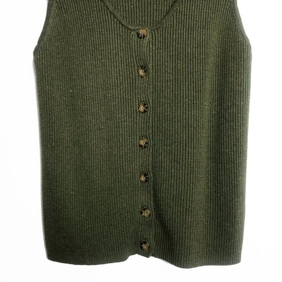 Freshman 1996 | Green Ribbed Sweater Tank Top - Picture 3 of 6
